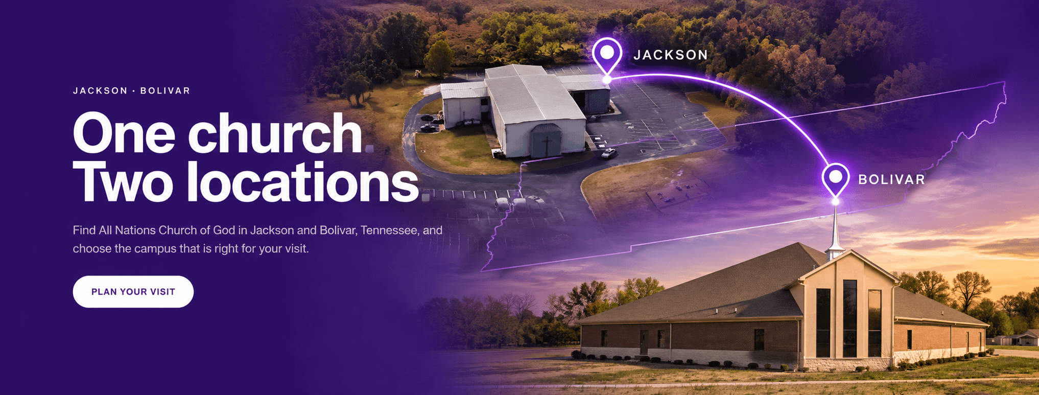 All Nations Church Jackson and Bolivar campuses connected across Tennessee